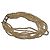 Collana Kenneth Jay Lane a 8 fili in legno e placcato oro Marrone