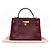 Hermès Sac à main Hermes Kelly 32 en box calf bordeaux Marron - vue 17
