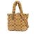 Borsa tote in shearling firmata Coach CC442 Marrone