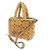 Borsa tote in shearling firmata Coach CC442 Marrone - vista 2
