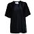 Jil Sander, top nero lucido a maniche corte