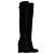 Botas de tacón alto de terciopelo negro con estampado de cocodrilo de Stuart Weitzman, hasta la rodilla - vista 3