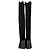 Botas de tacón alto de terciopelo negro con estampado de cocodrilo de Stuart Weitzman, hasta la rodilla - vista 4