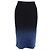 Roland Mouret Gradient Midi Bleistiftrock aus schwarzer und blauer Wolle