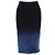 Roland Mouret Gradient Midi Bleistiftrock aus schwarzer und blauer Wolle - Ansicht 3