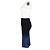 Roland Mouret Gradient Midi Bleistiftrock aus schwarzer und blauer Wolle - Ansicht 5