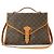 Bolso de hombro de cuero Louis Vuitton Monogram Beverly M51121 Castaño