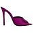 Mules Goldie di Saint Laurent in crêpe di raso viola Porpora - vista 6