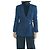 Thierry Mugler Jacke aus blauer Metallic Wolle Metallisch