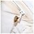 Borsa a spalla CHANEL in pelle caviar bianca oro CC Auth bs19456 Bianco D'oro - vista 27