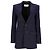 Blazer de botão único em lã azul marinho Ami