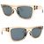 Lunettes de soleil carrées Rainbow Louis Vuitton Marron - vue 6