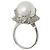 Autre Marque Perlen-Diamantring Pt900 aus Platin Silber - Ansicht 3