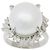 Autre Marque Perlen-Diamantring Pt900 aus Platin Silber - Ansicht 4