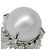 Autre Marque Perlen-Diamantring Pt900 aus Platin Silber - Ansicht 6