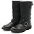 Botas de cuero Matelassé de Chanel Negro