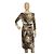 Max Mara Rayon-Woll-Stretch-Kleid mit Gürtel in Mehrfarben