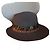 Cappello Hipanema forma Borsalino in feltro di lana marrone scuro