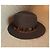 Cappello Hipanema forma Borsalino in feltro di lana marrone scuro - vista 2