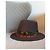 Cappello Hipanema forma Borsalino in feltro di lana marrone scuro - vista 5