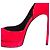 SAINT LAURENT - Décolleté in camoscio rosso Saint Laurent Kid Scamosciato (T39) - vista 3
