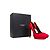 SAINT LAURENT - Décolleté in camoscio rosso Saint Laurent Kid Scamosciato (T39) - vista 7