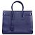 SAINT LAURENT - Borsa Media Saint Laurent Day in pelle blu notte Blu navy
