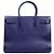 SAINT LAURENT - Borsa Media Saint Laurent Day in pelle blu notte Blu navy - vista 3