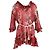 Zimmermann Mini-Rüschkleid mit floralem Druck aus rotem Polyester