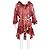 Zimmermann Mini-Rüschkleid mit floralem Druck aus rotem Polyester - Ansicht 4
