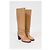 Chloé Knee-High Riding Heeled Boots in Brown Leather - view 11