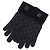 Guanti in lana e pelle con logo Louis Vuitton M77992 Nero
