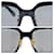 Occhiali da sole Louis Vuitton Confidence Square Nero Oro - vista 6