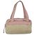 CHANEL Bolsa de mão em lona de couro rosa prata CC Auth bs19432