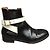 Botines Balenciaga de charol negro y blanco
