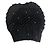 Berretto Jennifer Behr in lana di alpaca nero con velo e perle