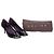 Céline Zapatos de tacón kitten de punta almendrada en cuero negro Celine - vista 14