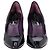 Céline Zapatos de tacón kitten de punta almendrada en cuero negro Celine - vista 3