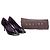 Céline Zapatos de tacón kitten de punta almendrada en cuero negro Celine - vista 7