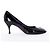 Céline Zapatos de tacón kitten de punta almendrada en cuero negro Celine - vista 8