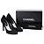 Timeless Pumps Chanel con logo sul retro in raso nero - vista 16