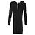 Vestido mini preto de viscose Balmain com babados de tule, decote em V e mangas longas - vista 3