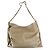 Borsa a spalla grande in pelle di agnello beige Gucci 1970