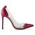 Pumps in pelle e PVC rosa metallico Gianvito Rossi