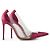 Pumps in pelle e PVC rosa metallico Gianvito Rossi - vista 4