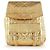 Dior Stardust Gold Leder Cannage Rucksack Golden Metallisch