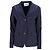 Blazer de un solo botón en algodón azul marino de Prada