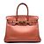 Hermès Hermes Birkin 30 Orange Leather Handbag