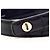 Chanel Vintage Chocolate Bar Turnlock Leather Belt Silver Hardware Black - view 13