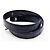 Chanel Vintage Chocolate Bar Turnlock Leather Belt Silver Hardware Black - view 14